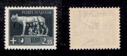 REPUBBLICA SOCIALE - GNR VERONA - 1944 - Errore Di Colore - 2,55 Lire (483A) Con Soprastampa Nera - Gomma Integra - Cert - Other & Unclassified