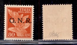 REPUBBLICA SOCIALE - GNR VERONA - 1944 - Posta Aerea - 80 Cent (120) - Gomma Integra - Ottimamente Centrato - Oliva (300 - Other & Unclassified