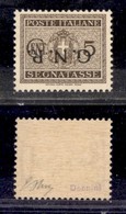 REPUBBLICA SOCIALE - GNR VERONA - 1944 - Segnatasse - 5 Cent (47a) Con Soprastampa Capovolta - Gomma Integra - Oliva (30 - Other & Unclassified