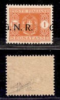 REPUBBLICA SOCIALE - GNR VERONA - 1944 - Segnatasse - 1 Lira (55d) Con Soprastampa Spostata (G A Cavallo) - Gomma Integr - Other & Unclassified