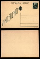 REPUBBLICA SOCIALE - DEFINITIVI - 1944 - Cartolina Postale Da 15 Cent Vinceremo (103B) Nuova - Other & Unclassified