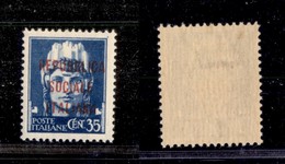 REPUBBLICA SOCIALE - SAGGI - 1944 - Saggi - Verona - 35 Cent (P19) - Gomma Integra (150) - Other & Unclassified