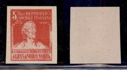 REPUBBLICA SOCIALE - SAGGI - 1945 - Saggi - Volta - 5 Lire (Unificato 513D) - Carta Bianca) Non Dentellato - Senza Gomma - Andere & Zonder Classificatie