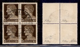 LOCALI - BASE ATLANTICA - 1943 - 10 Cent (6/6g) - Quartina Usata - Oliva - Andere & Zonder Classificatie