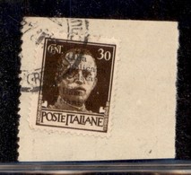 LOCALI - BASE ATLANTICA - 1943 - 30 Cent (10) Usato Su Frammento (100+) - Sonstige & Ohne Zuordnung