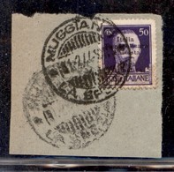 LOCALI - BASE ATLANTICA - 1943 - 50 Cent (11) Usata Su Frammento A Muggiano - Sonstige & Ohne Zuordnung