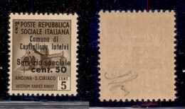 LOCALI - CASTIGLIONE D’INTELVI - 1945 - 5 Cent + 50 (1) - Gomma Integra (125) - Other & Unclassified