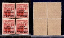 LOCALI - CASTIGLIONE D’INTELVI - 1945 - 20 Cent + 1 Lira (5) In Quartina - Gomma Integra (500) - Other & Unclassified