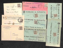 LOCALI - AMP SICILIA - AMP Sicilia - 30 Cent (3) - 2 Cartoline + 1 Busta + 6 Pieghi - Affrancature Singole - Sonstige & Ohne Zuordnung