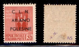 LOCALI - ARIANO POLESINE - 1945 - 20 Cent (Errani 31) - Gomma Integra - Altri & Non Classificati