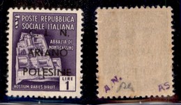 LOCALI - ARIANO POLESINE - 1945 - 1 Lira (Errani 36 Varietà) Senza Punto Dopo L - Gomma Integra - Sonstige & Ohne Zuordnung