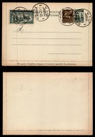 LOCALI - TORINO - 1944 - 50 Cent (CEI 15 Varietà) Con Soprastampa Capovolta + 1,25 Lire (CEI 17) Su Biglietto Postale Di - Andere & Zonder Classificatie
