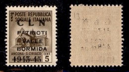 LOCALI - VALLE BORMIDA - 1945 - Soprastampa Modificata - 5 Cent (1A) - Gomma Integra - Cert. AG (4.500) - Andere & Zonder Classificatie