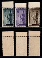 REPUBBLICA - 1949 - ERP (601/603) - Serie Completa - Gomma Integra (120) - Other & Unclassified