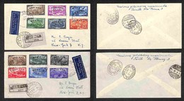 AMGVG - TRIESTE - LITORALE - TRIESTE A - 1948 (1 Luglio) - Trieste New York - FDC Risorgimento - La Serie Su 2 Aerogramm - Sonstige & Ohne Zuordnung