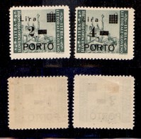 AMGVG - TRIESTE - LITORALE - ISTRIA E LITORALE - 1946 - Segnatasse - Punto Tondo (9a + 10a) - Gomma Originale (40) - Autres & Non Classés