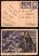 SAN MARINO - Veduta (141 Coppia + 144) - Cartolina Per Milano Del 12.7.42 - Other & Unclassified