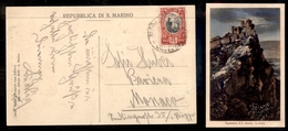 SAN MARINO - 75 Cent (148) Isolato Su Cartolina Per Monaco - Other & Unclassified