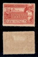 SAN MARINO - 1907 - Espressi - 25 Cent (1) - Gomma Integra (150) - Andere & Zonder Classificatie