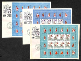 VATICANO - 1987 (3 Dicembre) - Foglietti - S. Nicola (10/12) - Serie Completa Su 3 Buste FDC - Sonstige & Ohne Zuordnung