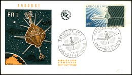 EUROPA - ANDORRA FRANCESE - 0,60 Fr Satellite FR 1 (197) - FDC 7.5.66 - Sonstige & Ohne Zuordnung