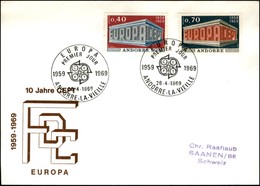 EUROPA - ANDORRA FRANCESE - Europa Cept (214/215) - Serie Completa - FDC 26.4.69 - Sonstige & Ohne Zuordnung