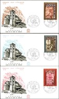 EUROPA - ANDORRA FRANCESE - Affreschi III (218/220) - Serie Completa - 3 FDC 18.10.69 - Andere & Zonder Classificatie