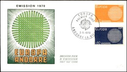 EUROPA - ANDORRA FRANCESE - Europa Cept (222/223) - Serie Completa - FDC 2.5.70 - Andere & Zonder Classificatie