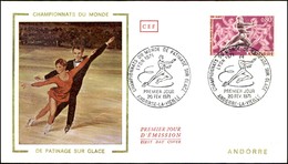 EUROPA - ANDORRA FRANCESE - 0,80 Fr Pattinaggio (229) - FDC 20.2.71 - Andere & Zonder Classificatie