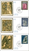 EUROPA - ANDORRA FRANCESE - Affreschi VI (242/244) - Serie Completa - 3 FDC 16.9.72 - Sonstige & Ohne Zuordnung