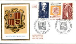 EUROPA - ANDORRA FRANCESE - De Gaulle (245/246) - Serie Completa - FDC 23.10.72 - Sonstige & Ohne Zuordnung