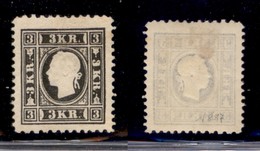 EUROPA - AUSTRIA - 1887 - Ristampe - 3 Kreuzer (11/II) - Gomma Originale - Other & Unclassified