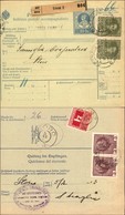 EUROPA - AUSTRIA - Ricevuta Bollettino Pacchi Di 10 Heller Con Affrancatura Aggiuntiva (coppia 141 + Coppia 148) Da Tren - Other & Unclassified