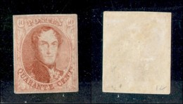 EUROPA - BELGIO - 1861 - Ristampe 1882 - 40 Cent (9 ND II) - Gomma Originale - Andere & Zonder Classificatie