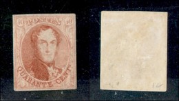 EUROPA - BELGIO - 1861 - Ristampe 1882 - 40 Cent (9 ND II) - Gomma Originale - Autres & Non Classés