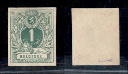 EUROPA - BELGIO - 1869 - 1 Cent (23U) Non Dentellato - Gomma Integra (50) - Sonstige & Ohne Zuordnung