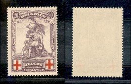 EUROPA - BELGIO - 1914 - 20 Cent Croce Rossa (106) - Gomma Integra - Otros & Sin Clasificación