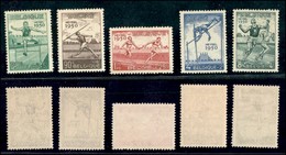 EUROPA - BELGIO - 1950 - Europei Atletica Leggera (867/871) - Serie Completa - Gomma Integra (80) - Sonstige & Ohne Zuordnung