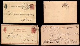 EUROPA - DANIMARCA - 1874/1890 - Un Intero Postale + Un Biglietto Postale Del Periodo Usati - Sonstige & Ohne Zuordnung