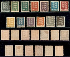 EUROPA - ESTONIA - 1928/1929 - Stemma (74/86) - Serie Completa - Gomma Originale - Other & Unclassified