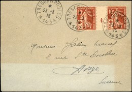 EUROPA - FRANCIA - Coppia Del 10 Cent + 5 Cent (126) Con Interspazio E Numero Di Tavola - Tresor Et Postes 23.3.15 - Autres & Non Classés