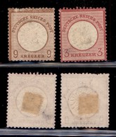 EUROPA - GERMANIA - 1872 - 3 Kreuzer (25) + 9 Kreuzer (27) - Nuovi Senza Gomma - Punti Chiari - Da Esaminare - Sonstige & Ohne Zuordnung