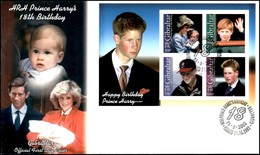 EUROPA - GIBILTERRA - 18 Anni Principe Harry (Block 52) FDC 31.10.02 - Andere & Zonder Classificatie