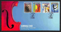 EUROPA - GIBILTERRA - Festival (1032/1035) FDC 3.3.03 - Otros & Sin Clasificación