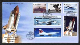 EUROPA - GIBILTERRA - 100 Anni Aviazione (1036/1041A) FDC 31.3.03 - Autres & Non Classés