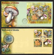 EUROPA - GIBILTERRA - Funghi (1054/1057 + Block 57) 2 FDC 15.9.03 - Other & Unclassified
