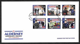 EUROPA - GRAN BRETAGNA - Alderney - Polizia (218/223) - Serie Completa FDC 16.10.03 - Sonstige & Ohne Zuordnung