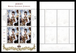 EUROPA - JERSEY - 2002 - Minifoglio 3 Sterline Golden Jubilee (1017) - Gomma Integra - Certificato - Andere & Zonder Classificatie