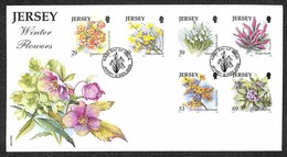 EUROPA - JERSEY - Fiori (1105/1110) FDC 10.11.03 - Sonstige & Ohne Zuordnung