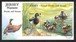 EUROPA - JERSEY - Anatre E Cigni (Block 43) FDC 6.4.04 - Otros & Sin Clasificación